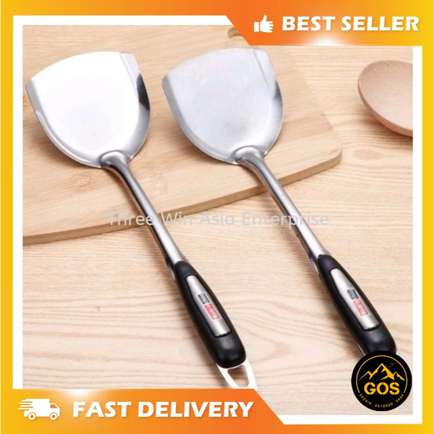 Sodet Spatula Stainless Gagang Hitam Plastik
