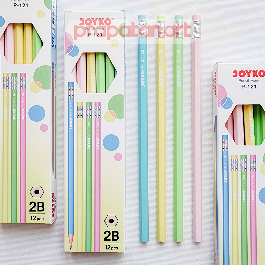 

Pensil Tulis P-121 Joyko 2B | 1 BOX ISI 12PCS | Writing Pencil