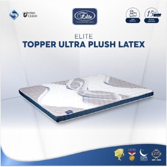Elite Topper Ultra Plush Latex Mattress Topper Kasur in the box New Edition