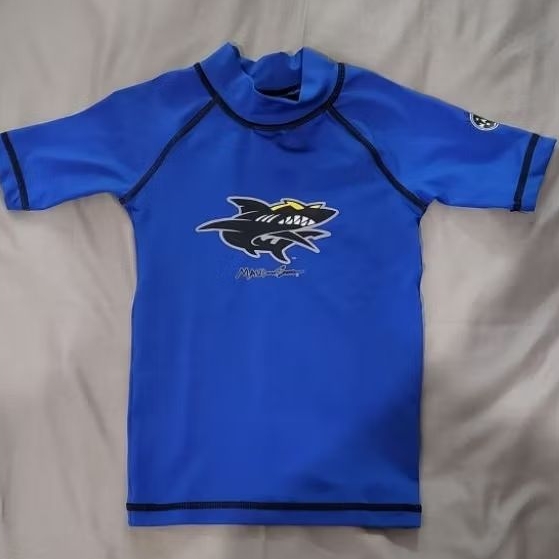 Toddle Boy Rash Shirt / TOP Swimwear (Preloved), Size  umur 12-24 bulan warna Biru / Baby Boy Swimwe