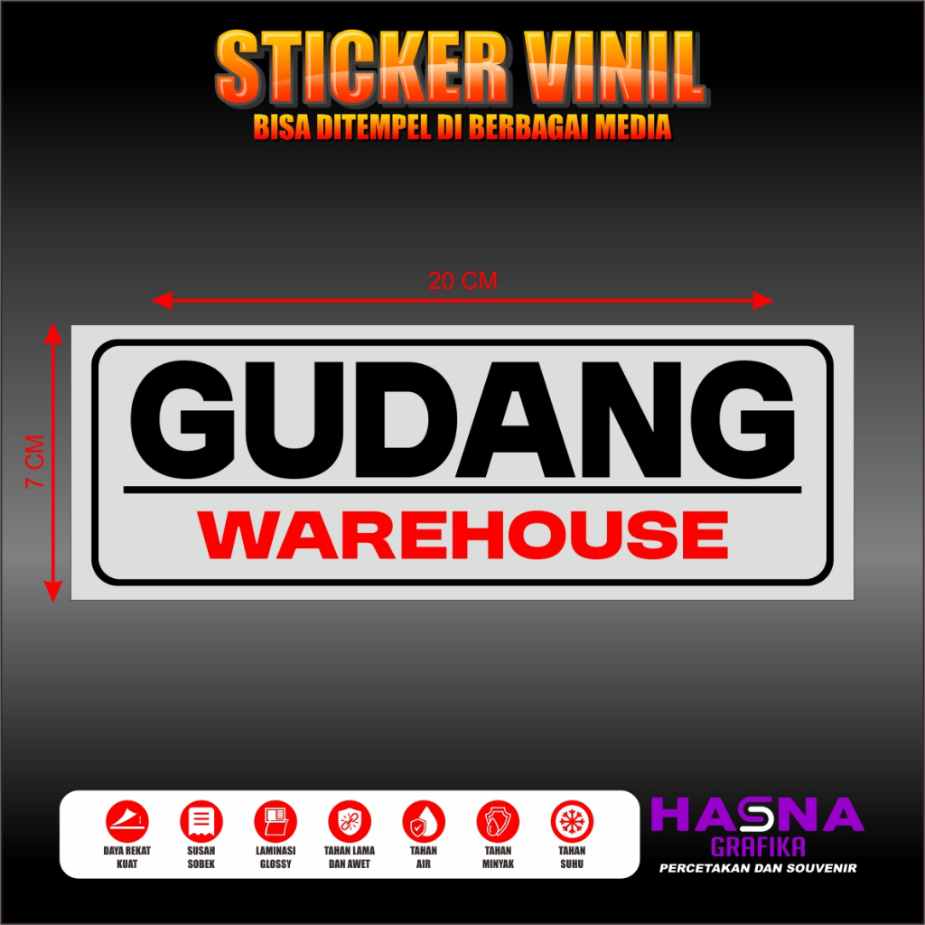 

STICKER VINIL / GUDANG WAREHOUSE