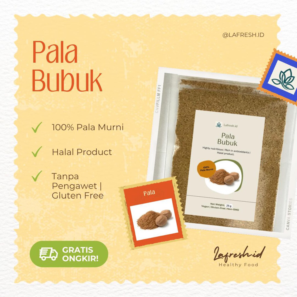 

Pala Bubuk Lafresh 25g - Bumbu Dapur Bubuk