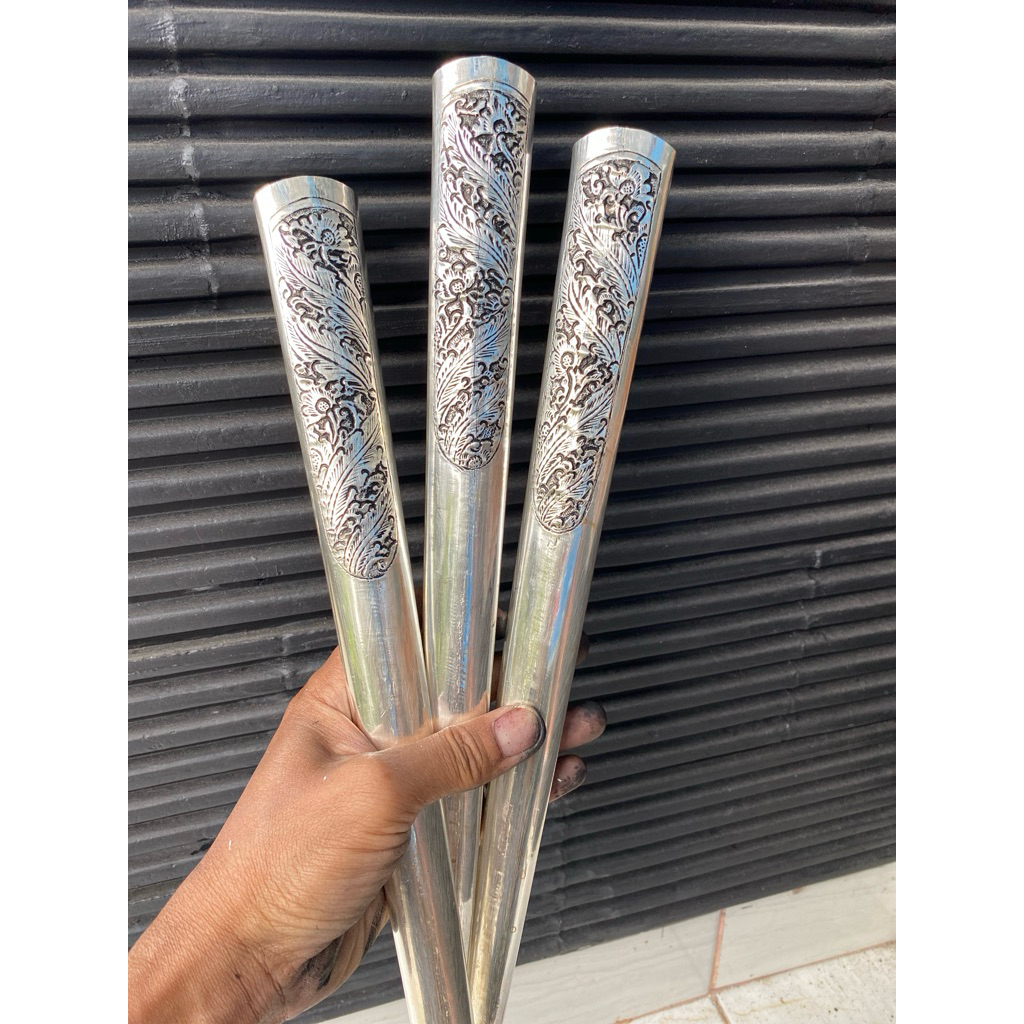 pendok jogja tatahan lapis perak sangupan motif
