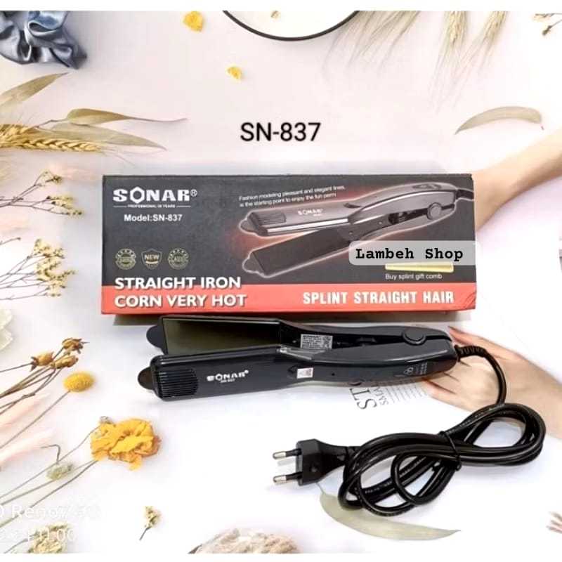 Catok Catokan SONAR Splint Straight Hair SN-837T SN 837T / Catok Pelurus Rambut Original BATAM