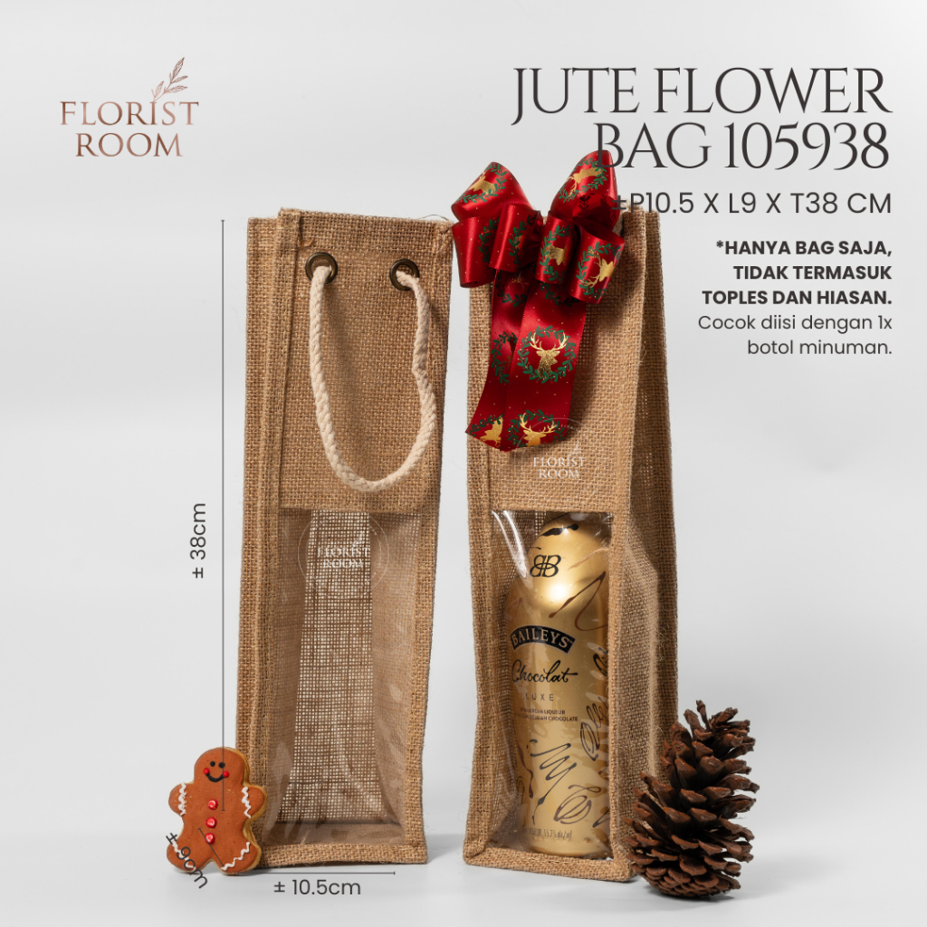 

Jute Flower Bag 105938 - Kantong Goni - Hampers - Kado - Hadiah