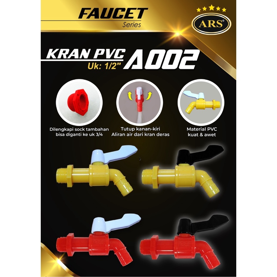 Ars kran pvc warna 002 Kran Warna Ars 002 Harga 1pcs