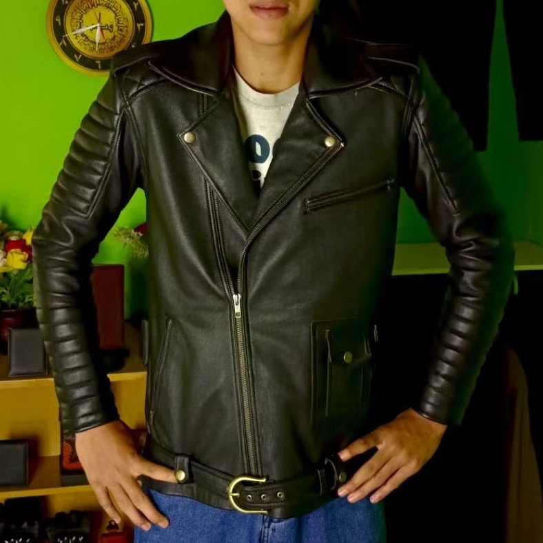 GarutOriginal Jaket kulit pria model RAMONES