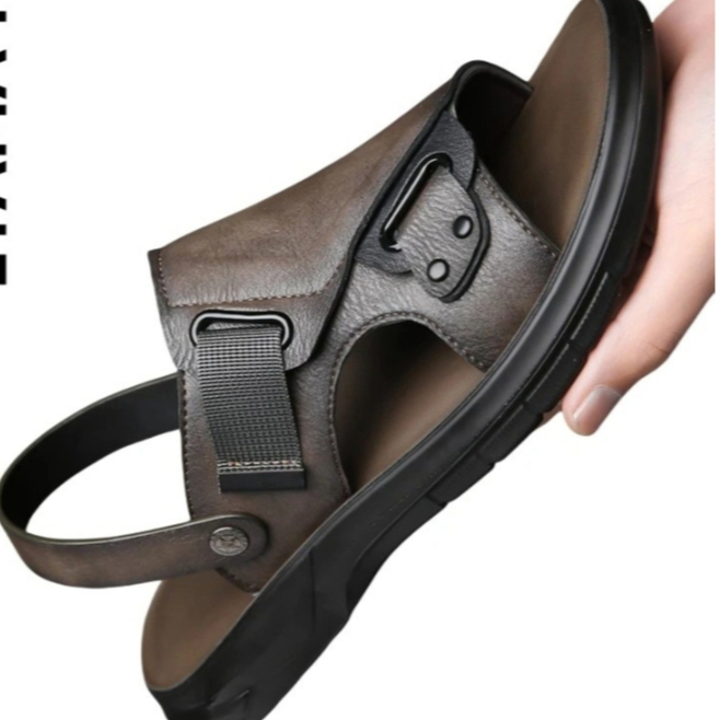 best sale yoenkoe sepatu sandal pria dengan dasar tebal dan kulit sintertis, sepatu sandal untuk