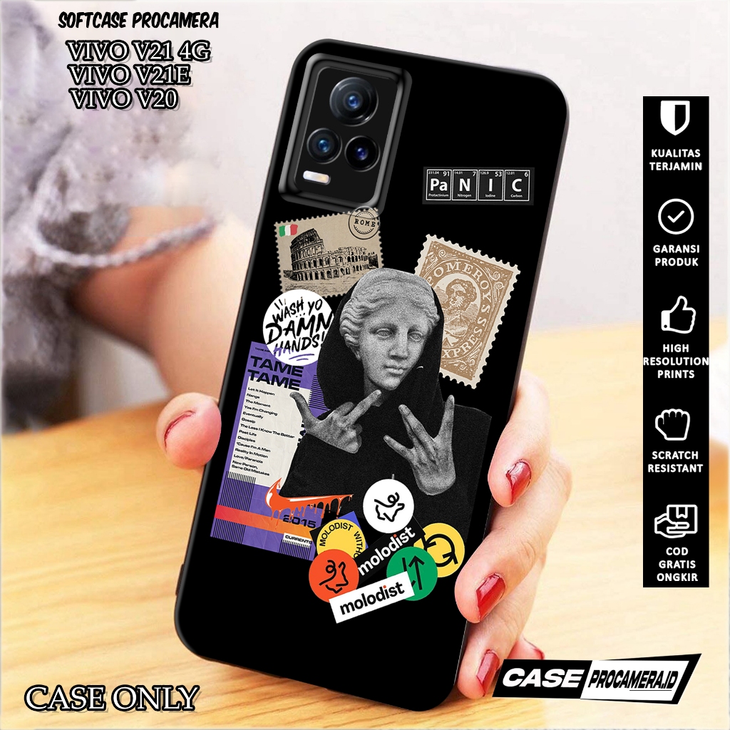 Case VIVO V21 4G / V21E / V20 - Casing VIVO V21 4G / V21E / V20 [ ATK ] Silikon VIVO V21 4G /V21E / 