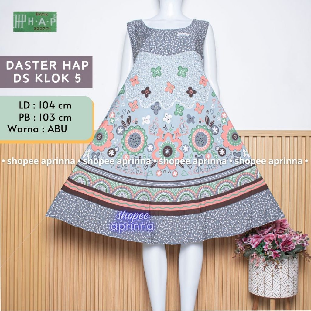 Daster HAP Klok 5 Yukensi Tanpa Lengan Daster Payung Batik Wanita Tidak Busui