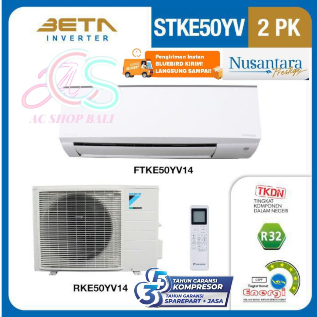 Daikin Ac Beta Inverter 2 Pk FTKE50YV R32 Ac Daikin Low Watt