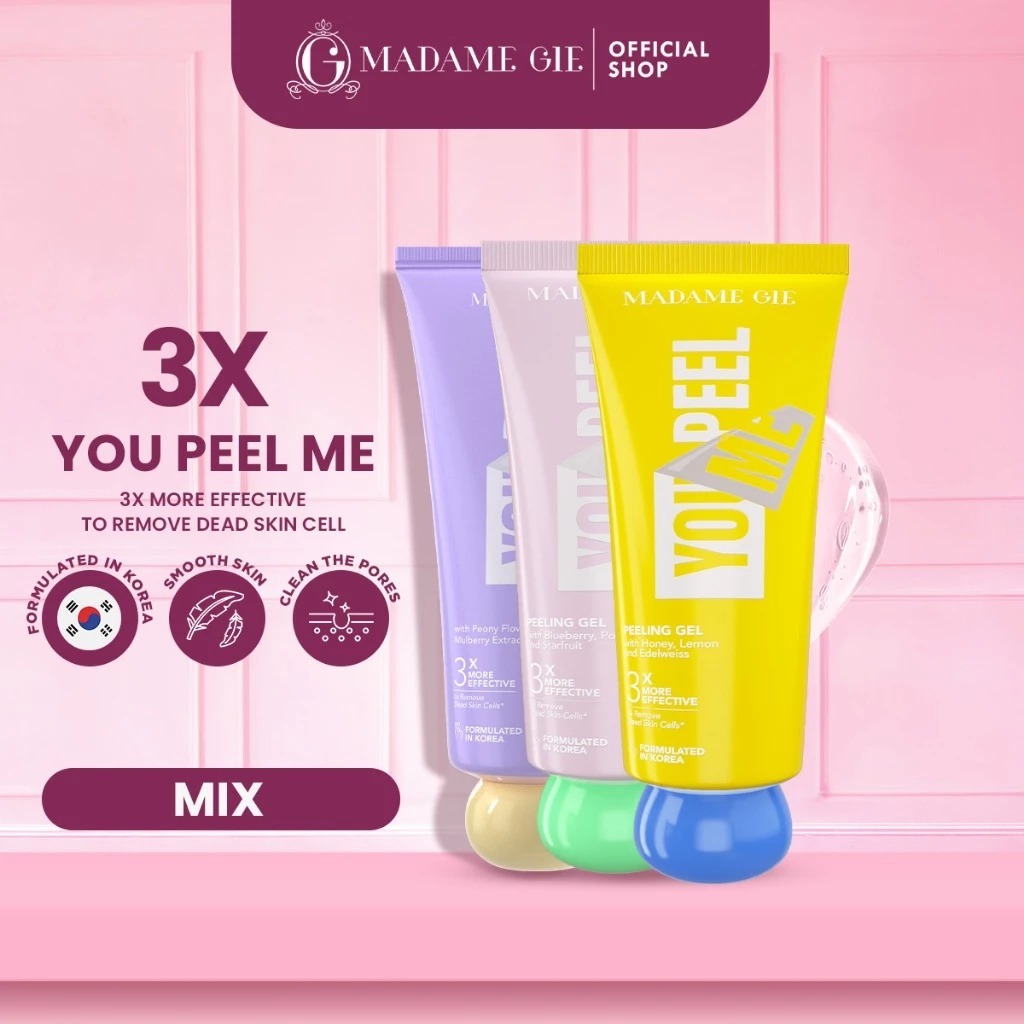 3X Madame Gie Madame You Peel Me - Peeling Gel | Madame Gie 2% Niacera Essence Toner 100ml | Madame 