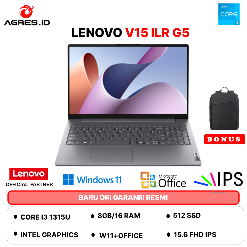 LENOVO V15 IRL Gen5 INTEL CORE I3 1315 - RAM 16GB 512GB W11+OHS 15.6FHD IPS -8NID