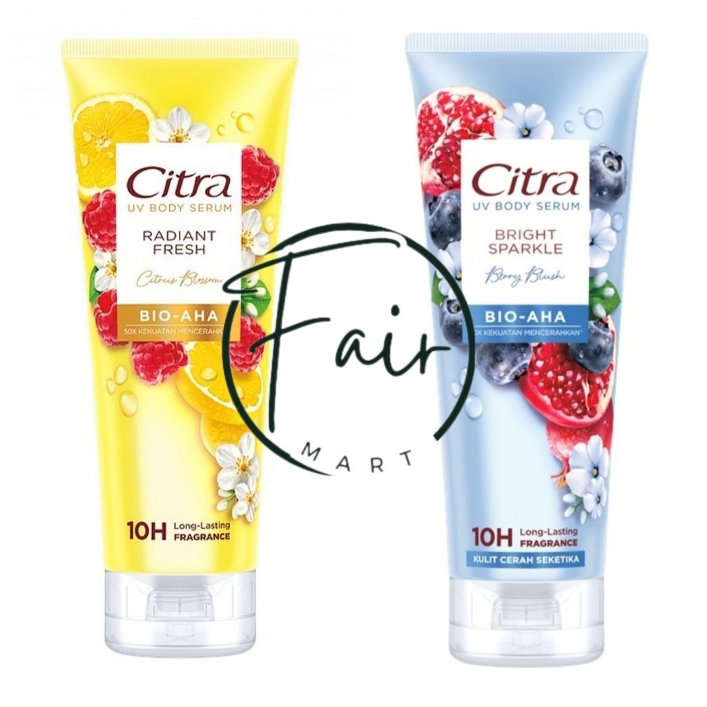 CITRA UV Body Serum Radiant Bio AHA Fresh Bright Sparkle Citrus Blossom Berry Blush 180ML