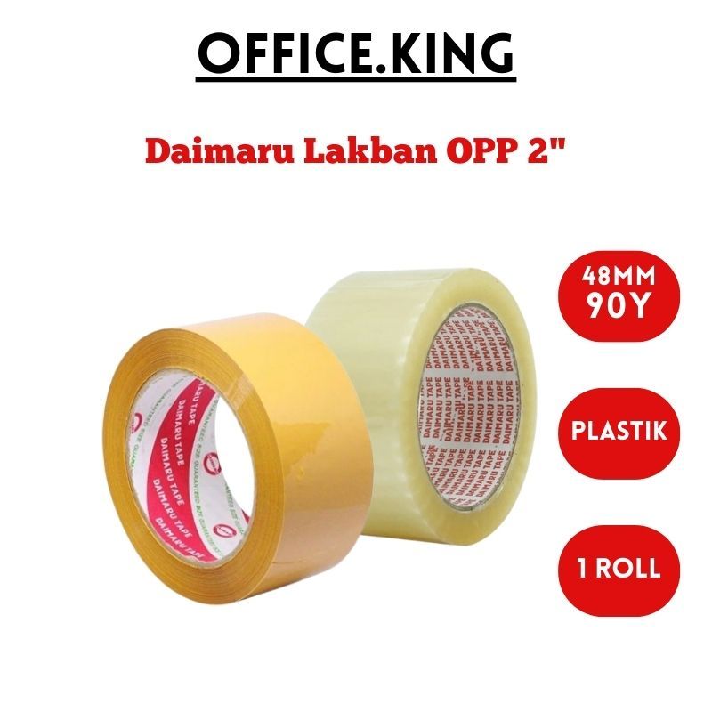 

DAIMARU Lakban Plastik OPP Plastic Cellotape 48mm 2” X 90Y Bening Clear Selotip Besar Tape