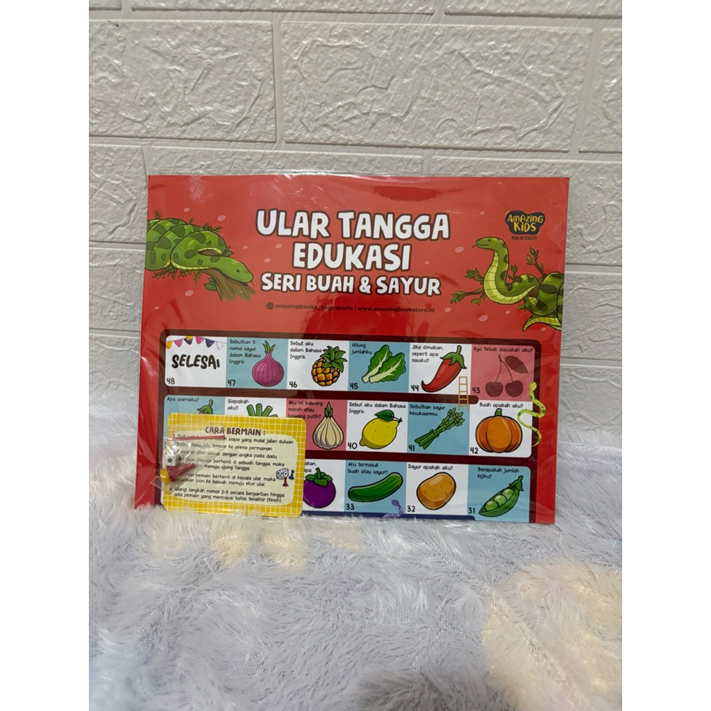 Ular Tangga Edukasi Anak – Seri Binatang, Buah, Kendaraan | Mainan Edukasi Murah Meriah | Ular tangg