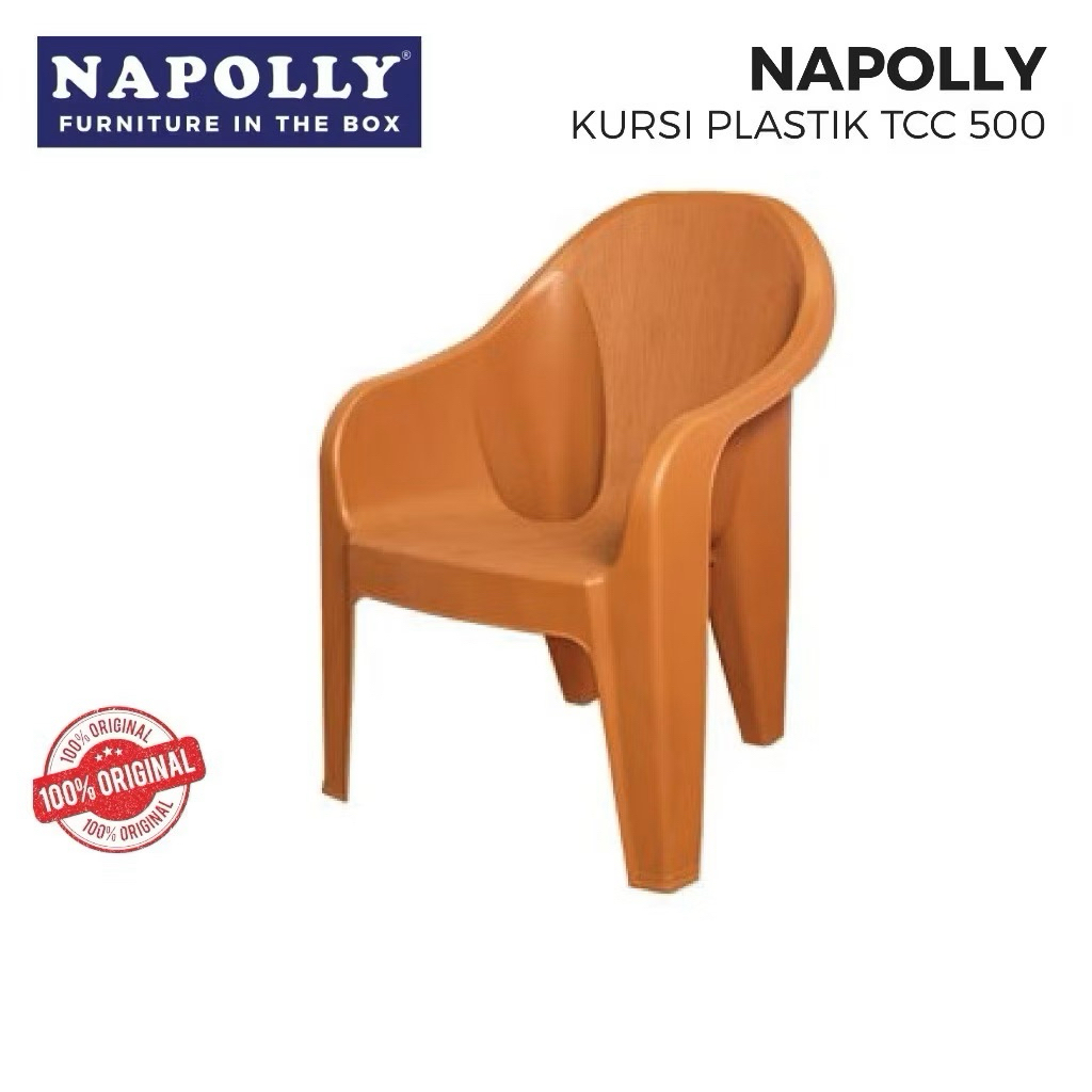 TCC 500 - Kursi Santai Napolly Tebal Sandaran Tangan / Kursi Teras Plastik