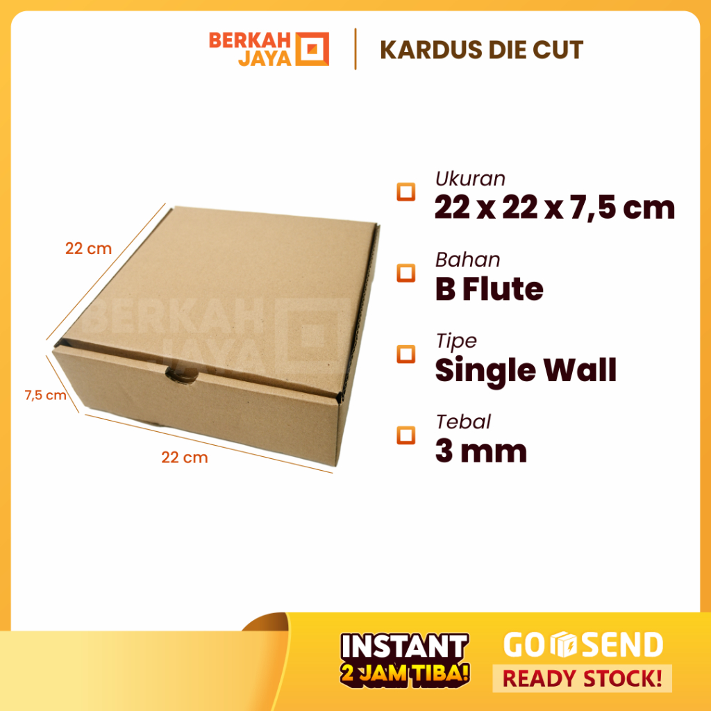 

Dus Diecut 22x22x7.5cm / Box Product / Box Pizza / Kardus Tumbler / Hampers Pouch / Box Dompet Make Up / Kardus Pouch / Box Donat Bombolini Isi 6 (Kardus Pizza 22 x 22 x 7.5 cm)