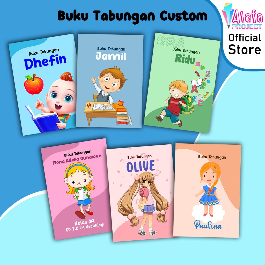 

alafaproject Buku Tabungan Anak Custom 001-006