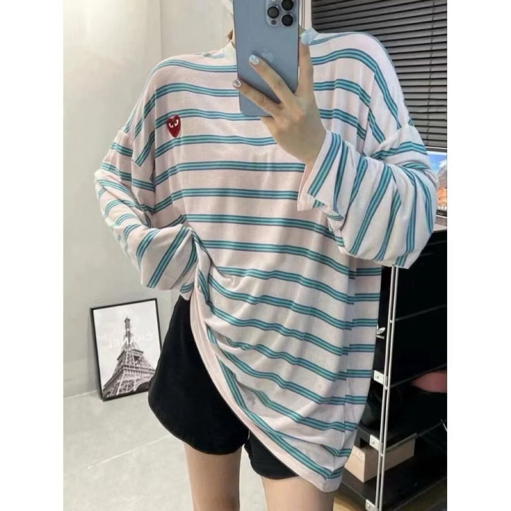 [New] Sweater CDG Play Striped
