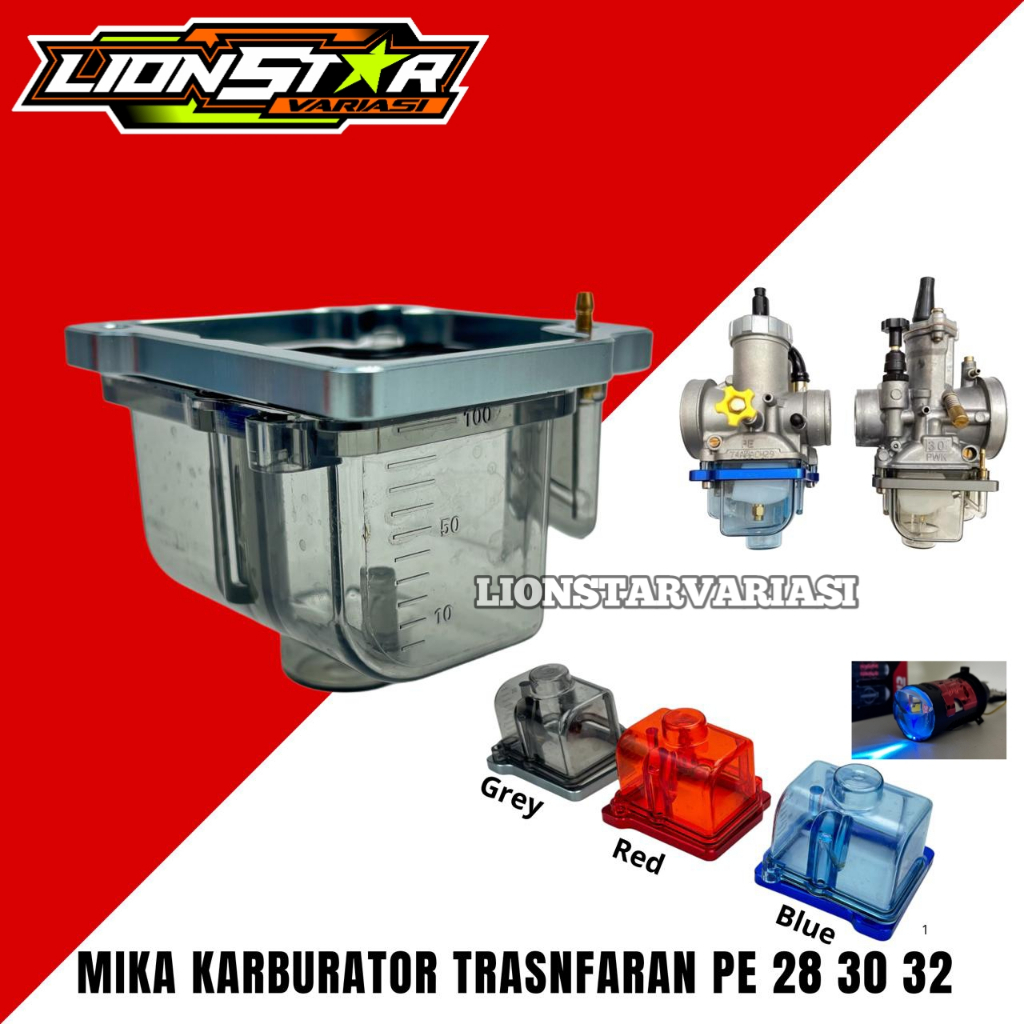 Mika Penutup Karburator Mangkok Transparan PE PWK 28 30 32 Keihin Sudco Cover Universal