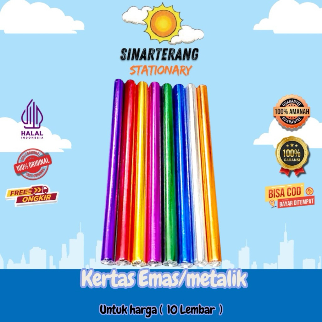 

Kertas Emas/Mengkilap ( 10 lembar )