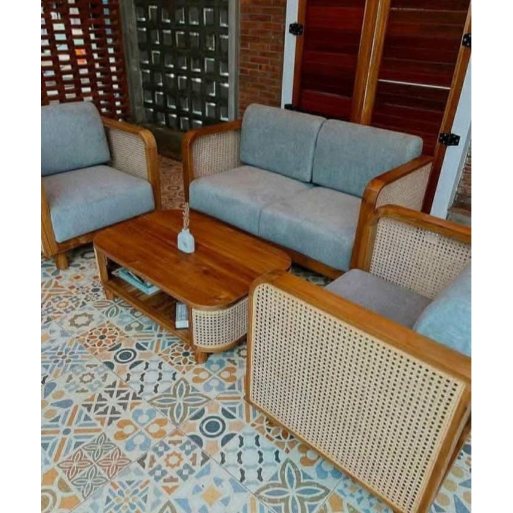KURSI TAMU ROTAN, SOFA TAMU, SOFA TAMU JATI