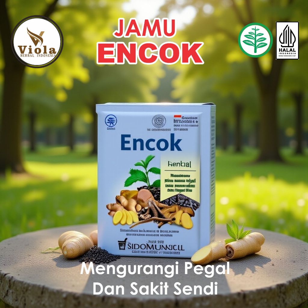 JAMU ENCOK SIDOMUNCUL SAKIT PINGGANG REMATIK PEGAL LINU 10 SACHET