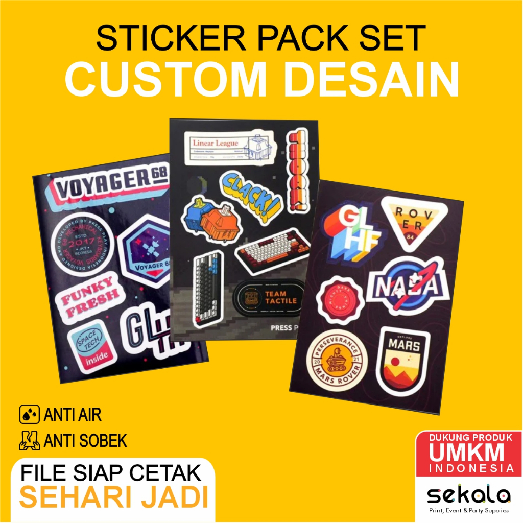 

Stiker Pack Set / Stiker Sheet / Stiker Merchandise / Custom Desain