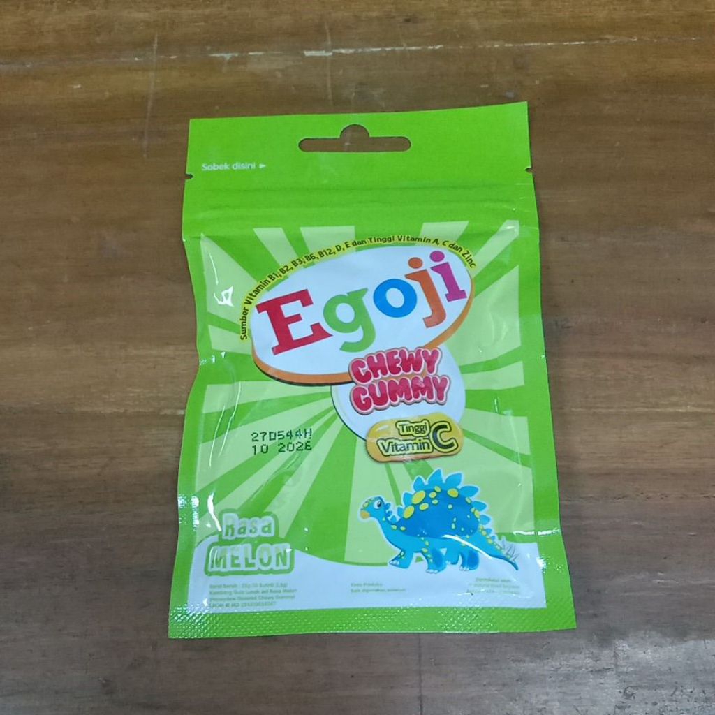 Egoji chewy gummy rasa melon 1 bungkus