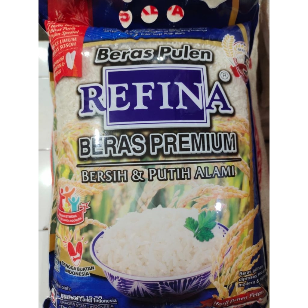 

BERAS PULEN REFINA 5 KG BERAS PREMIUM BERSIH DAN PUTIH ALAMI