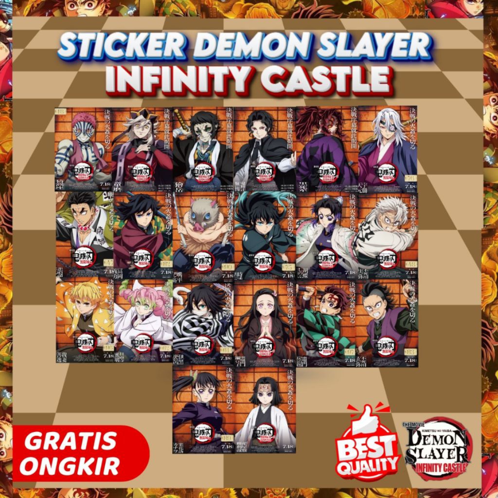 Stiker Demon Slayer Infinity castle
