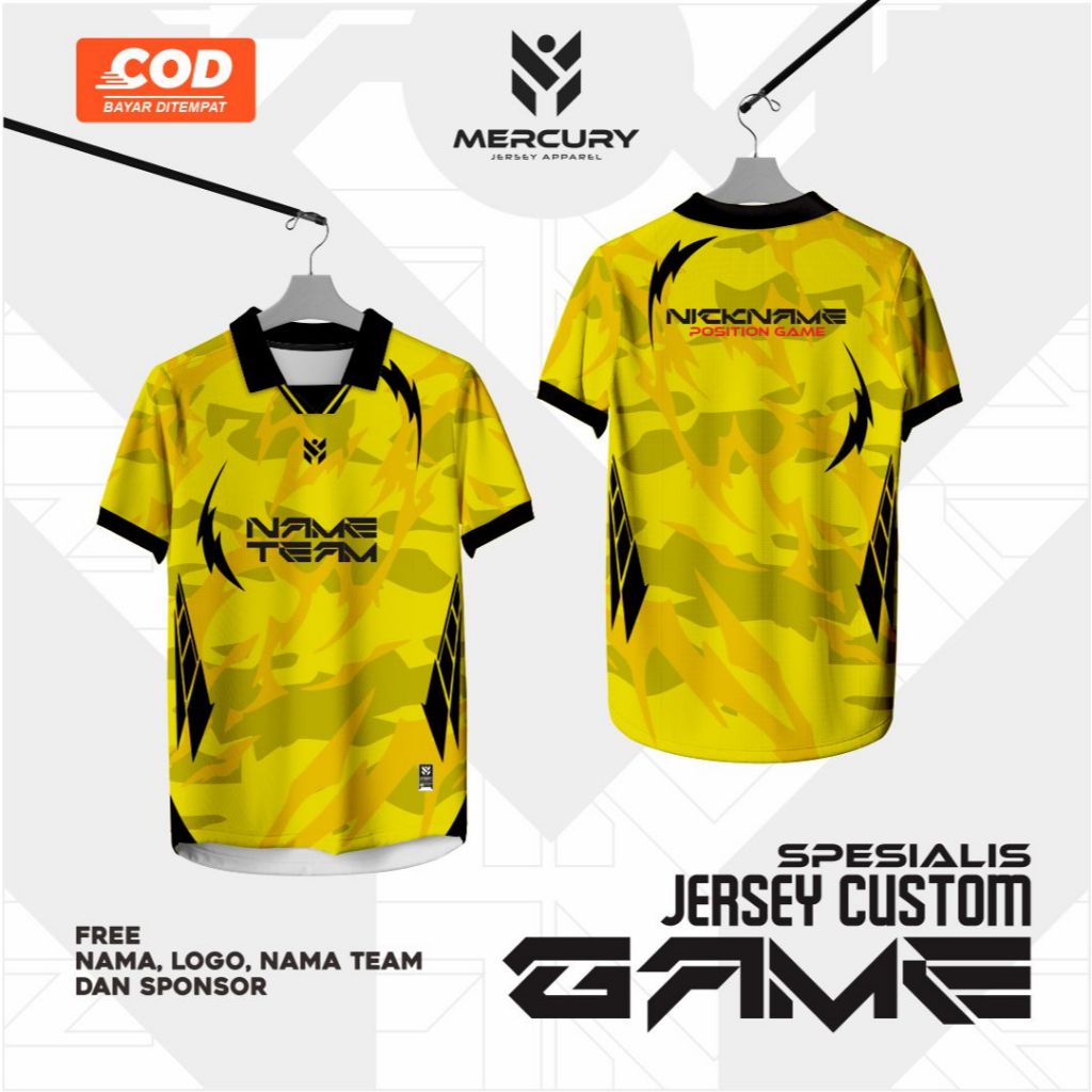 JERSEY CUSTOM GAME ESPORT FREE FIRE MOBILE LEGENDS PUBG PES EFOOTBALL