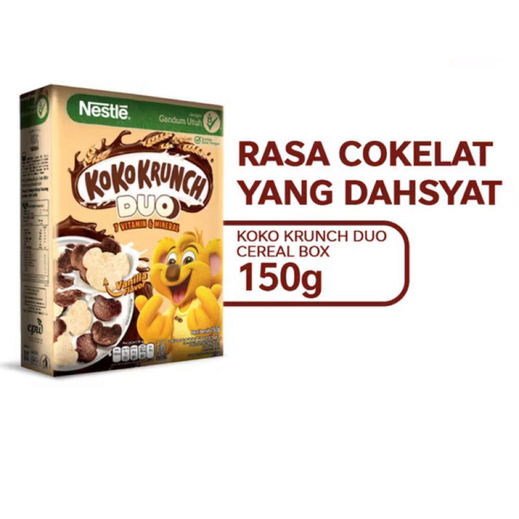

Nestlé Koko Krunch Duo 150g – Sereal Cokelat & Vanila Kaya Vitamin