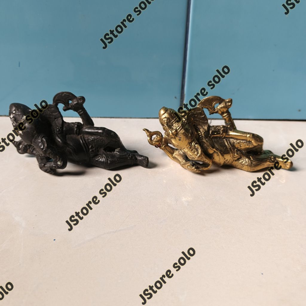 Patung Kuningan Ganesha Warna Emas Gold dan Hitam 12 Cm