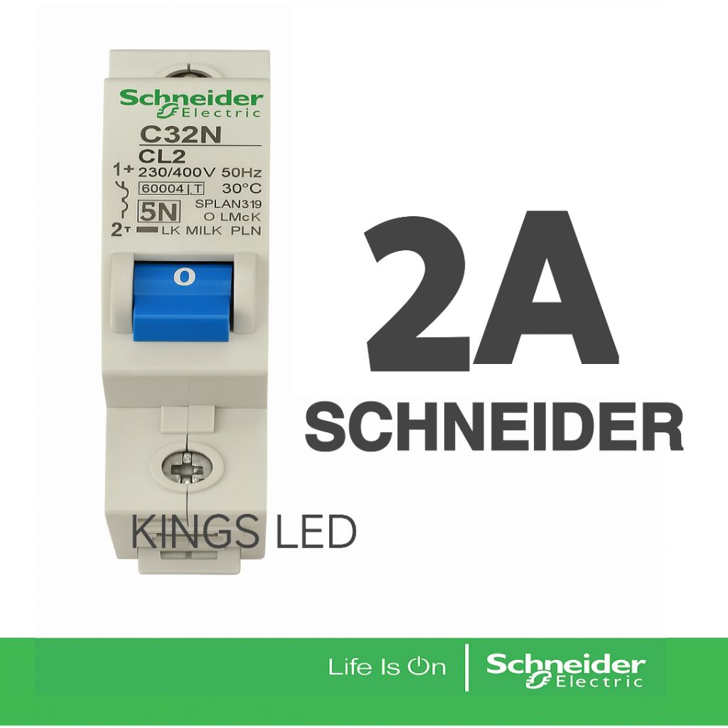 MCB SCHNEIDER 2 AMPERE SPLN c C35 N PLN BIRU 1PHASE 4A 6A 10A 16A 25A