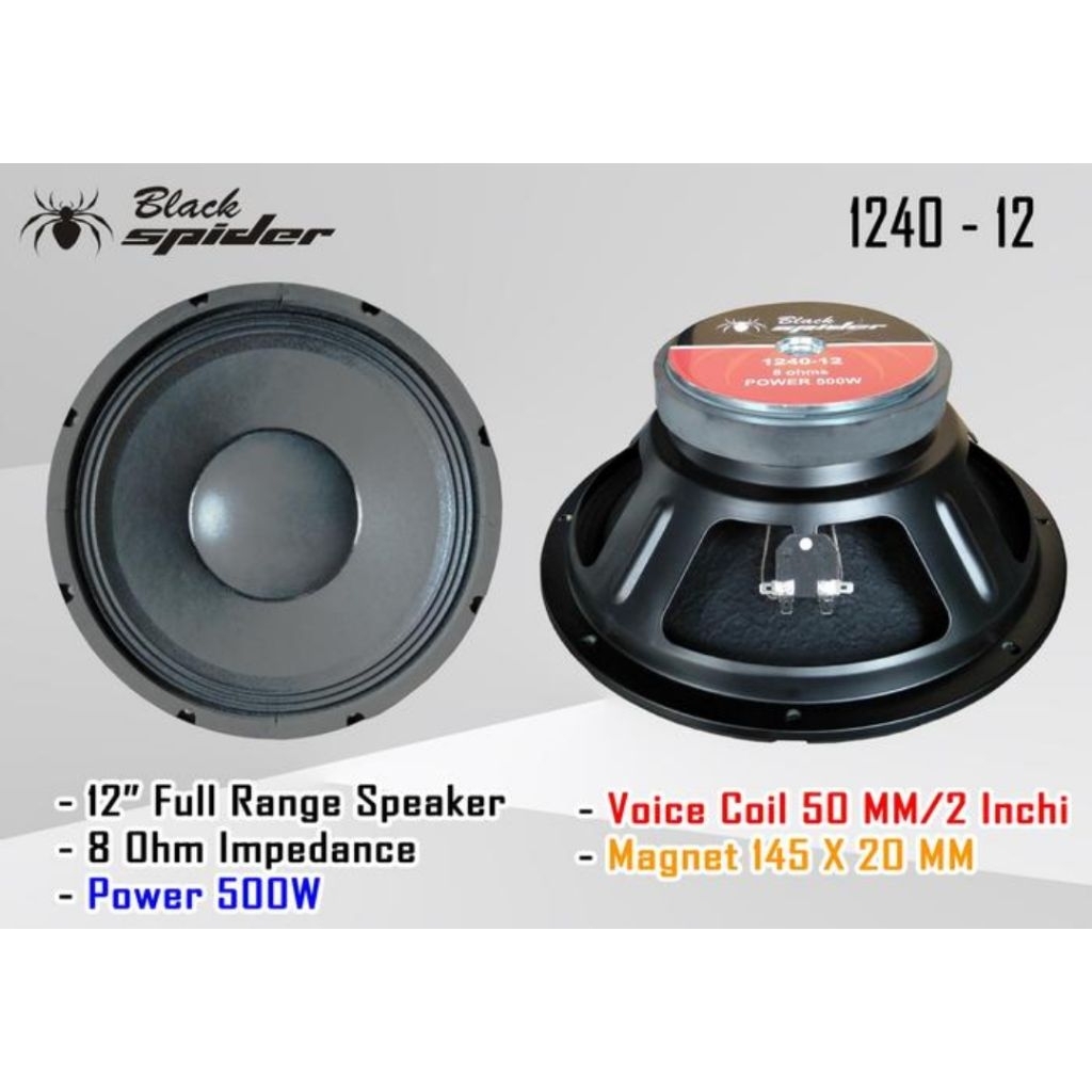 Komponen speaker 12 inch full range komponen blackspider 12 inch 1240-12 original