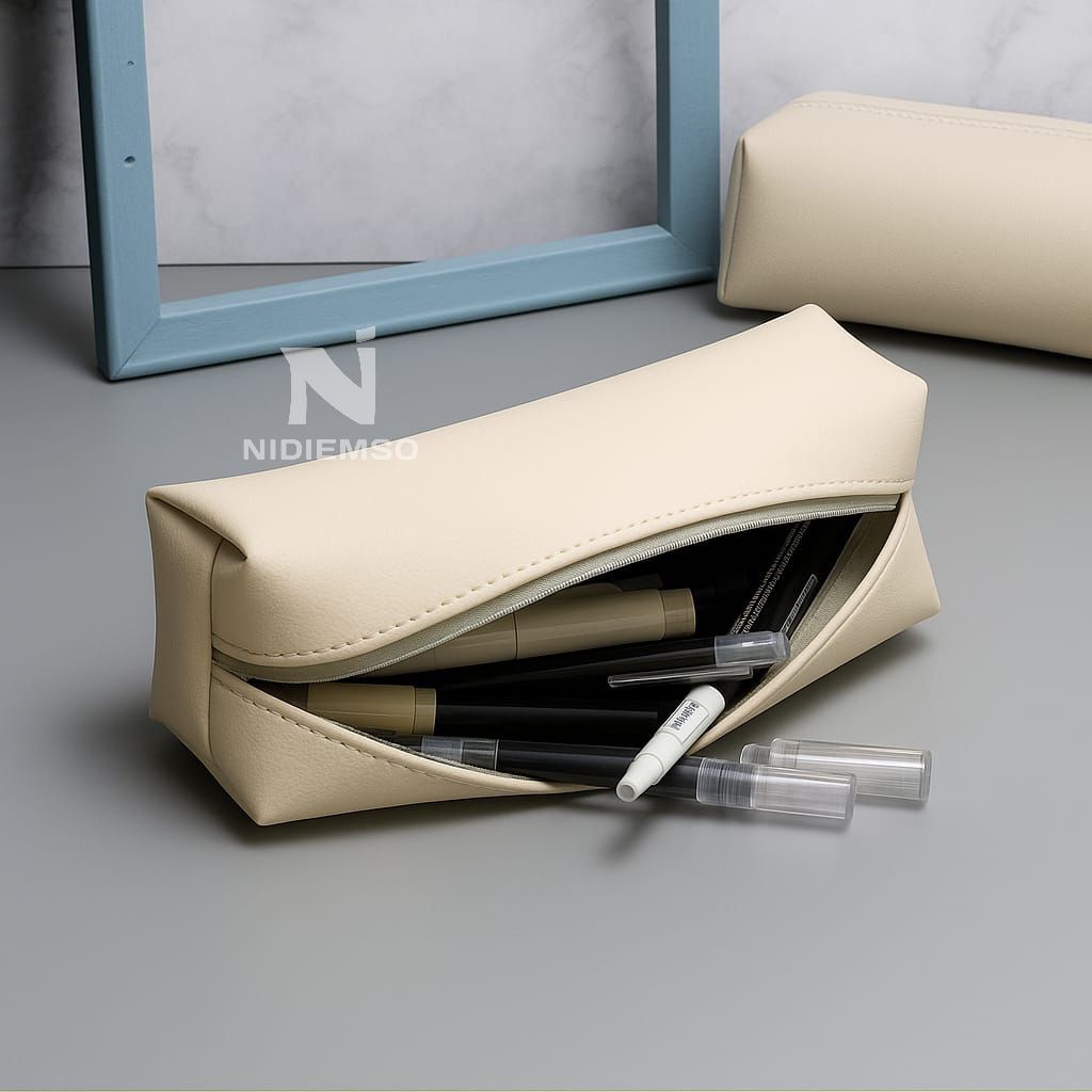 

NIDIEMSO - Tempat Pensil Bahan Kulit Tempat Pensil Lucu Tas Makeup Lucu