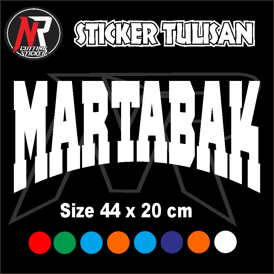 

STICKER CUTTING TULISAN MARTABAK STICKER TULISAN UNTUK NAMA JUALAN DENGAN UKURAN 44 X 20 CM
