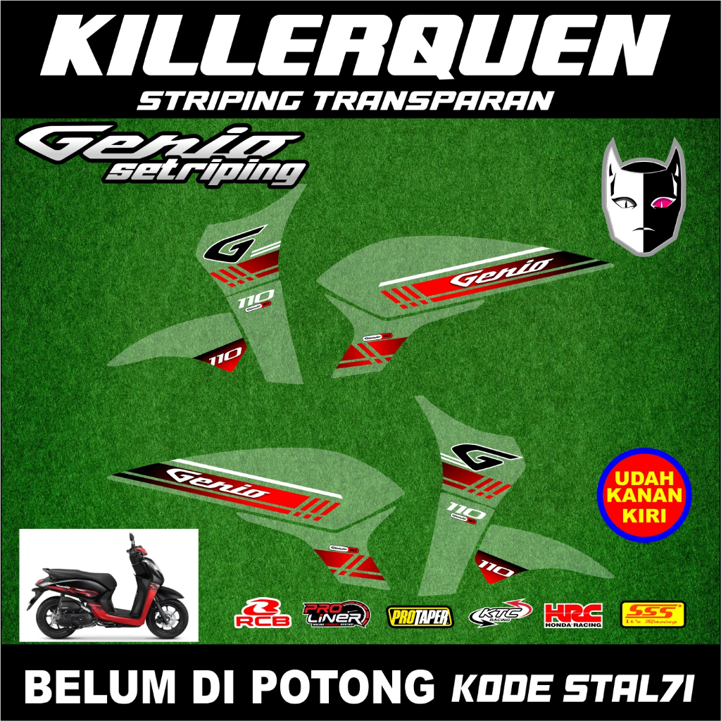 STIKER TRANSPARAN HONDA GENIO(STAL71)STIKER TRANSPARAN HONDA GENIO