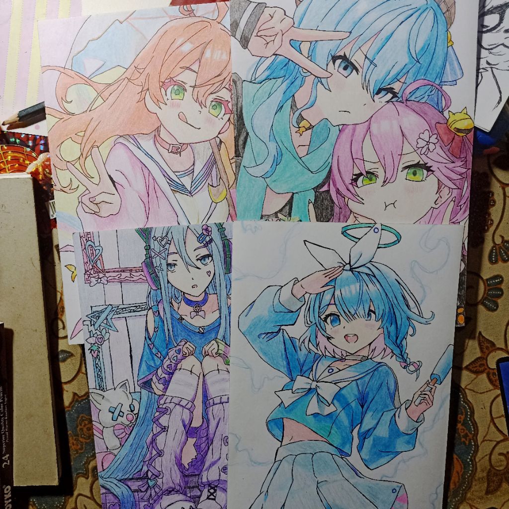 

kumpulan gambar-gambar full color bekas konten! A5,A4