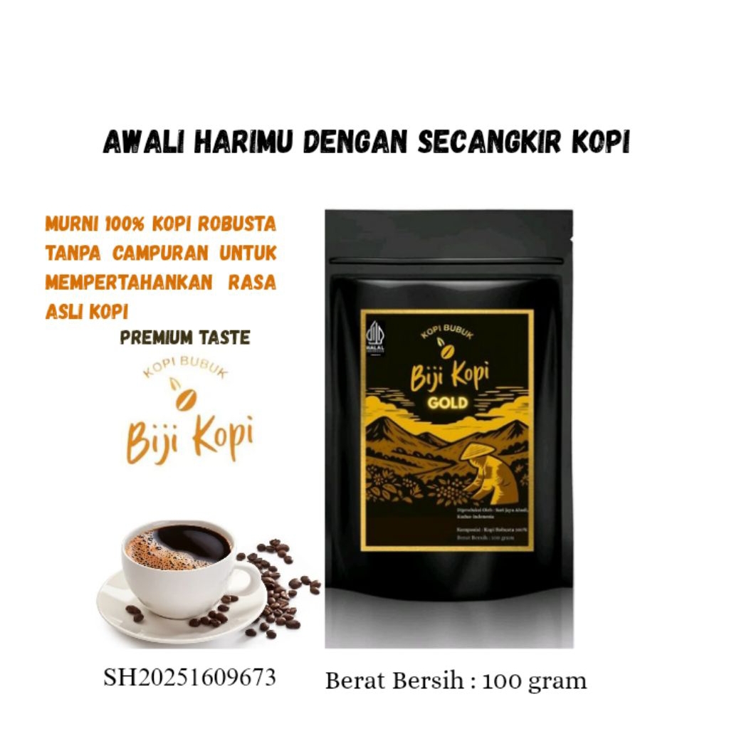 

Kopi Bubuk BIJI KOPI Varian Gold (100g)