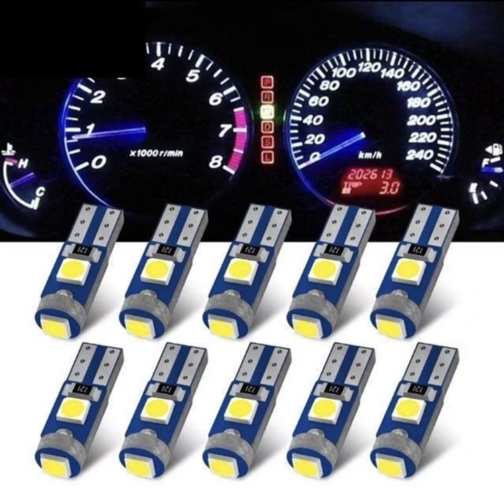 Led T5 Speedometer indikator dashboard 3 SMD T5 COB 1SMD T5 LED BULAT T5 LED METAL