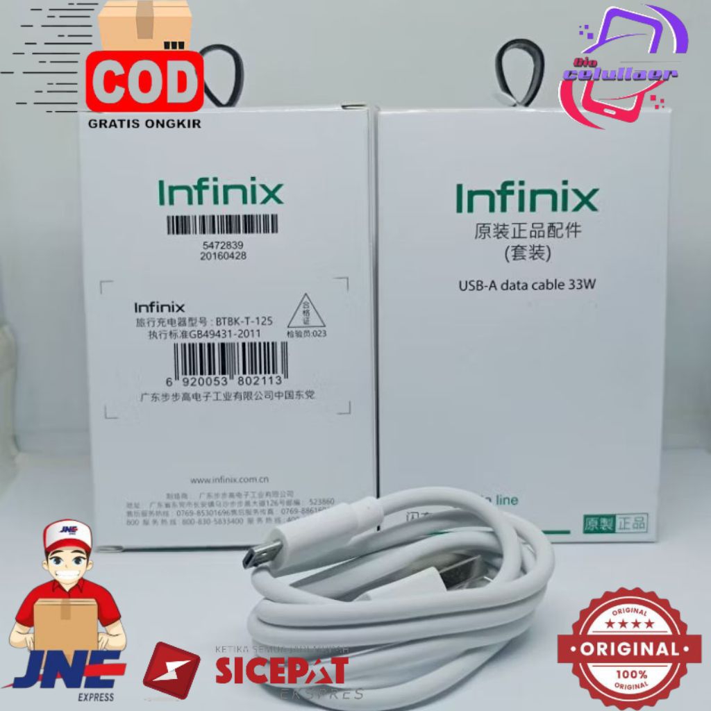 KABEL DATA CASAN HP INFINIK SMART 5/ HOT 10 PLAY /HOT 9 PLAY /ORIGINAL