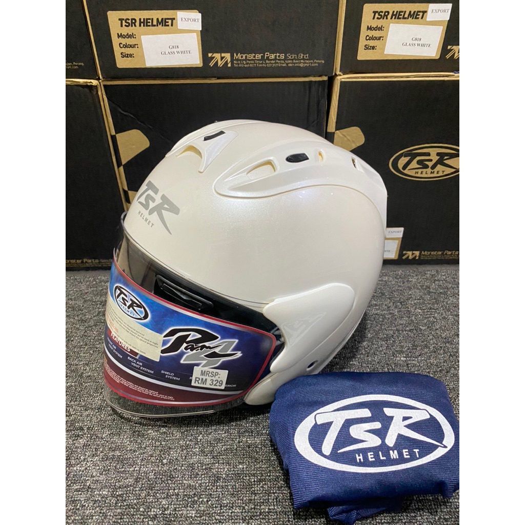 HELM TSR RAM4 GLASS WHITE