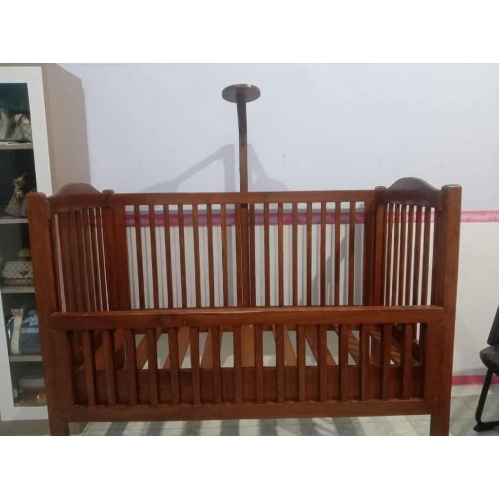 Ranjang bayi full kayu jati asli