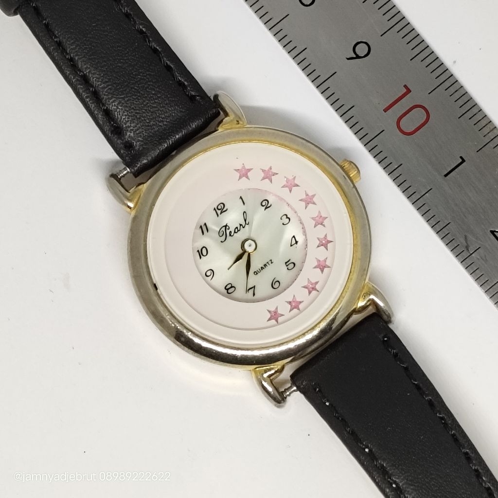 Jam Pearl Hongkong MOP Dial Detik Unik Bekas