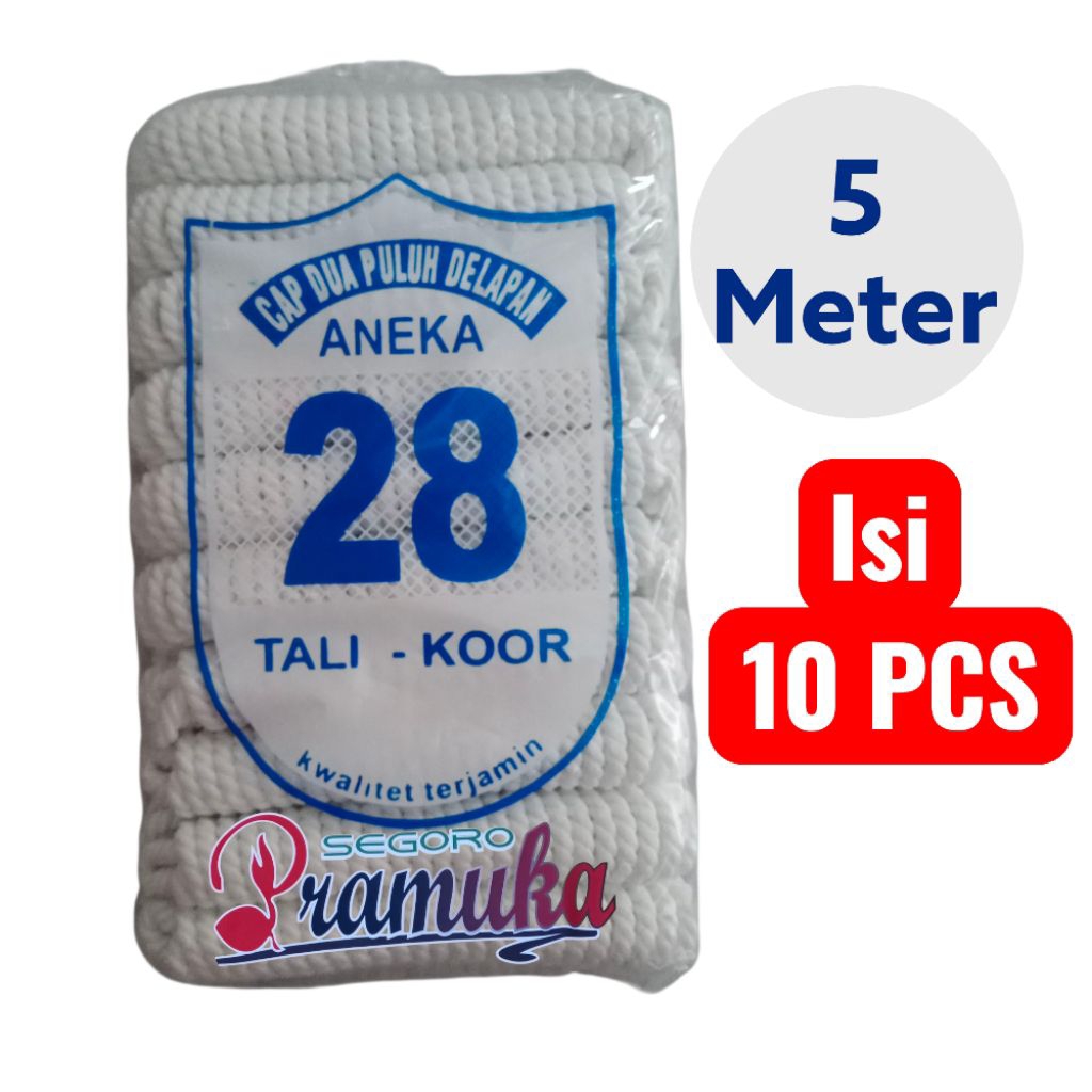 

Tali Rami Pramuka Marlon 5 meter (isi 10 pcs)- Tali Marlon ( Cap 28 ) 5 Meter -Tali Tenda Pramuka 5 Meter ( isi 10 tali)