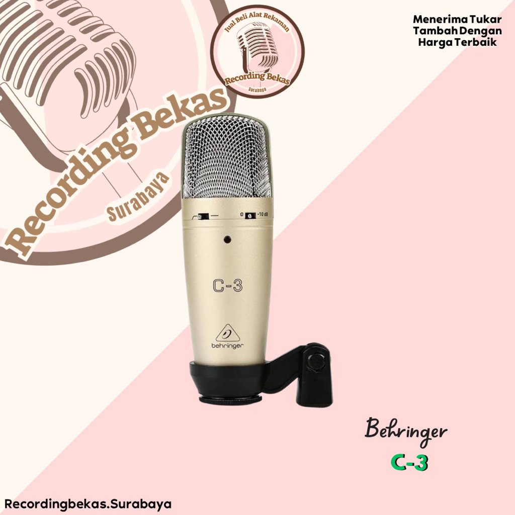 Condenser Microphone Behringer C-3 (Bekas)