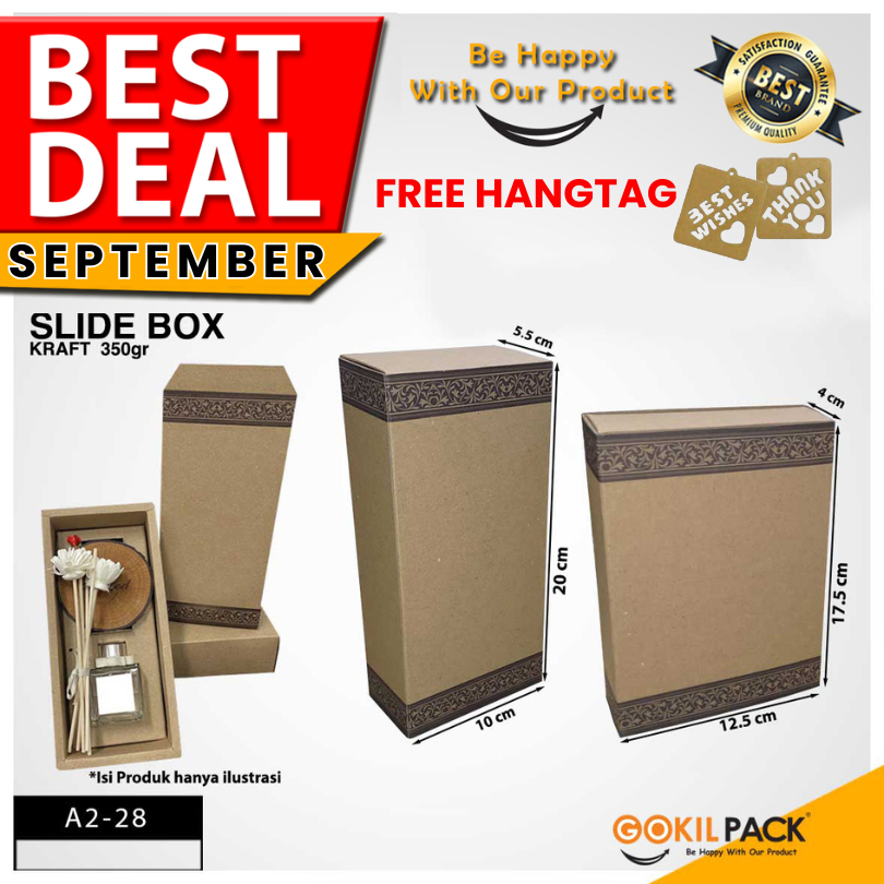

Slide Box|Kardus|Dus|Packaging|Dus murah|Kotak Kraft slide| A2-28